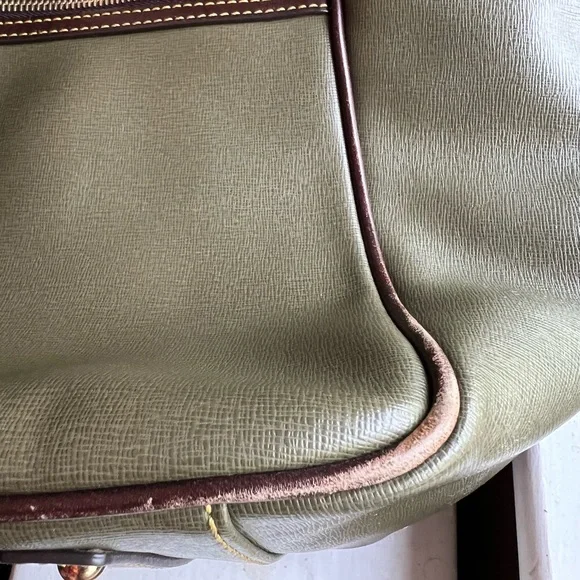Dooney & Bourke Maddie Saffiano in Green and Brown - Picture 10 of 16